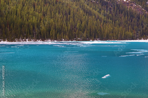 Beautiful day at Lake Louise. Wonderful road trip through Banff and Jasper national park in British Columbia, Canada. An amazing day in Vancouver. What a beautiful nature in Canada. photo