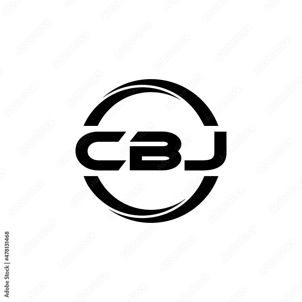 CBJ letter logo design with white background in illustrator, vector ...