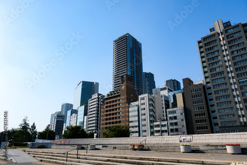 大阪市 北浜、中之島の高層ビル群