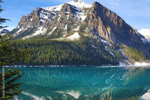 Beautiful day at Lake Louise. Wonderful road trip through Banff and Jasper national park in British Columbia, Canada. An amazing day in Vancouver. What a beautiful nature in Canada.