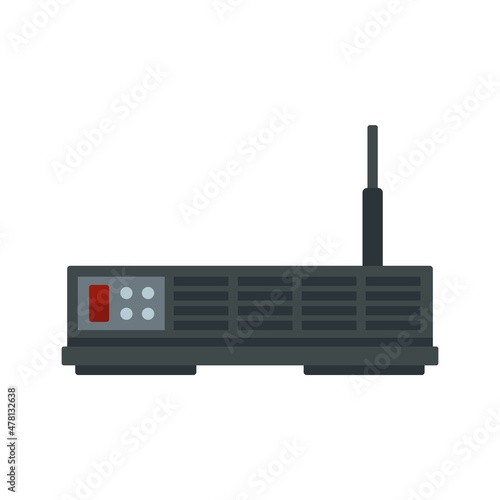 Network satellite icon flat isolated vector