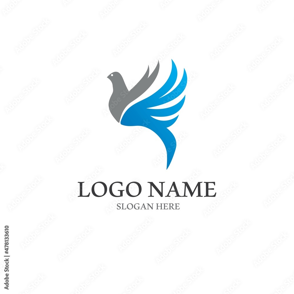 Fototapeta premium Dove bird logo vector design