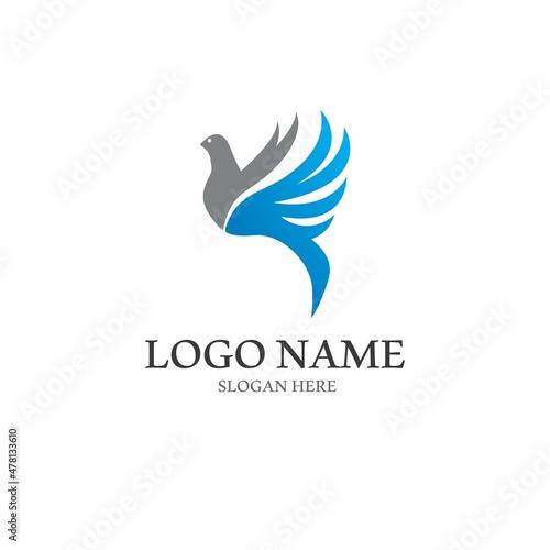 Dove bird logo vector design