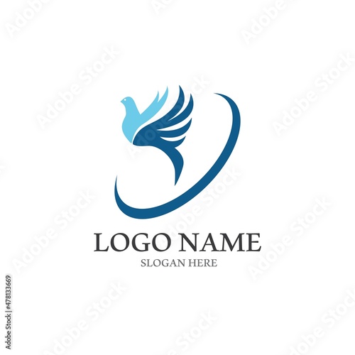 Dove bird logo vector design