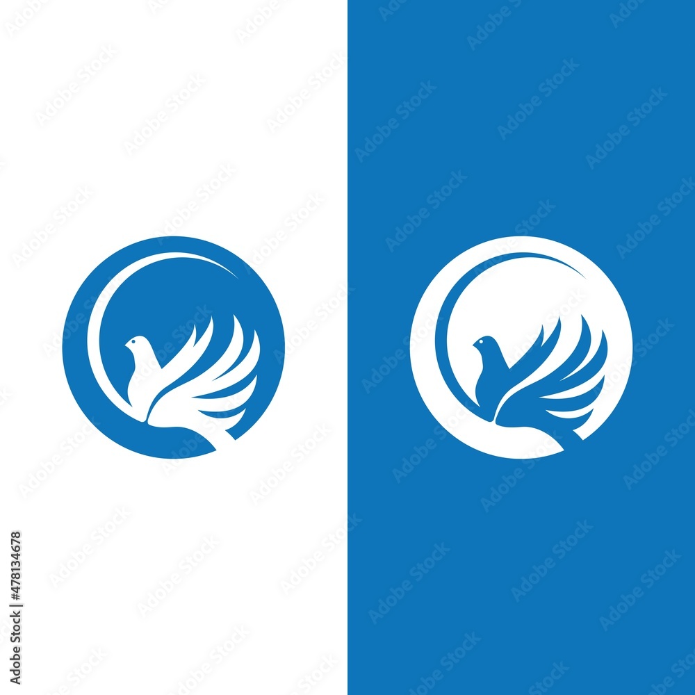 Fototapeta premium Dove bird logo vector design
