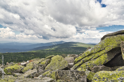 View from mount Lusen, a mountain at the bavarian forest