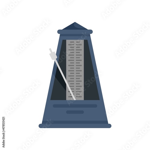 Mechanical metronome icon flat isolated vector