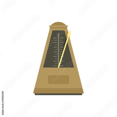 Motion metronome icon flat isolated vector