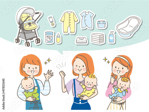 ベビー用品の相談をするママ友