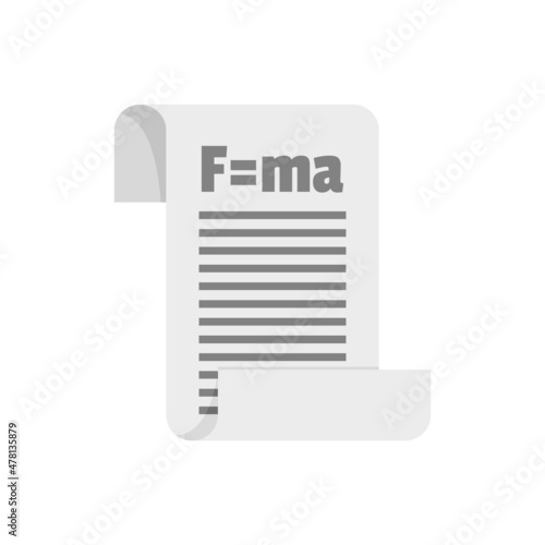 Newtons force icon flat isolated vector