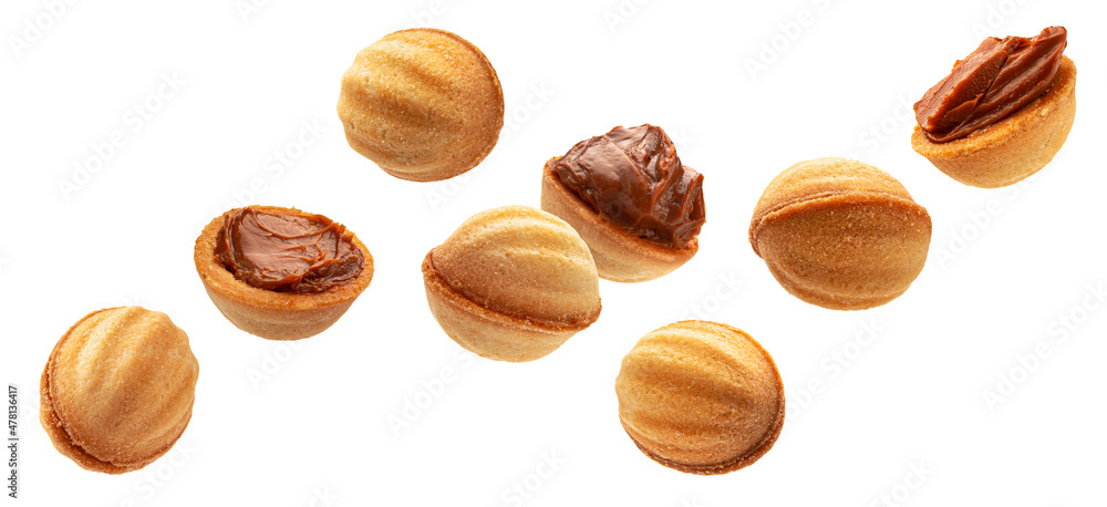Nuts cookies isolated on white background Nuts cookies isolated on white background