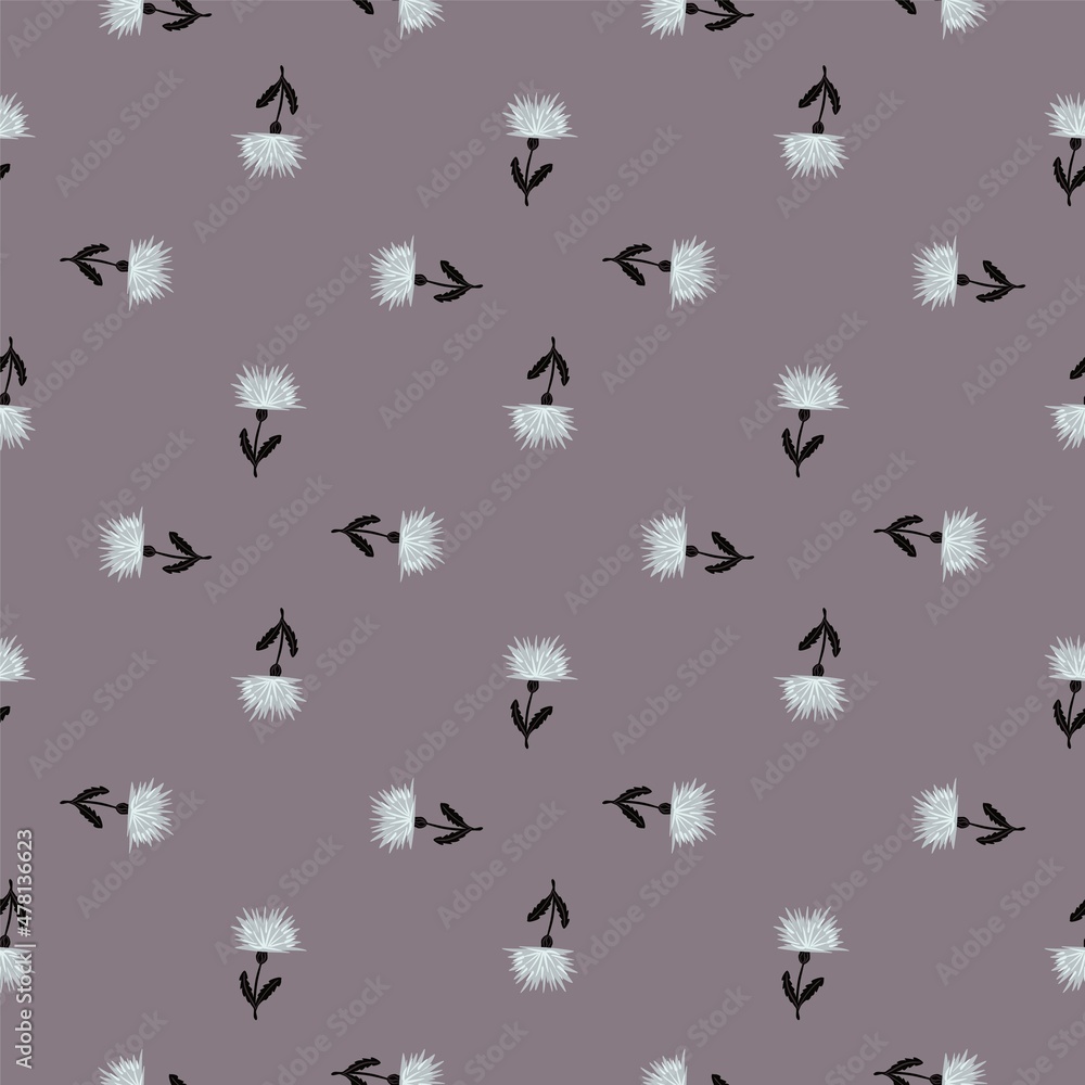 Dandelion cute seamless pattern. Hand drawn meadow background. Dandelion cute seamless pattern. Hand drawn meadow background.