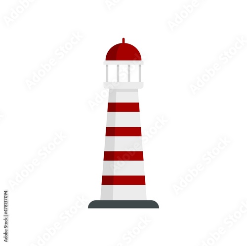 Sweden lighthouse icon flat isolated vector