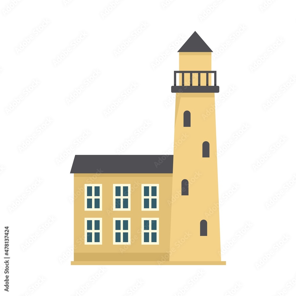 Sweden city tower icon flat isolated vector