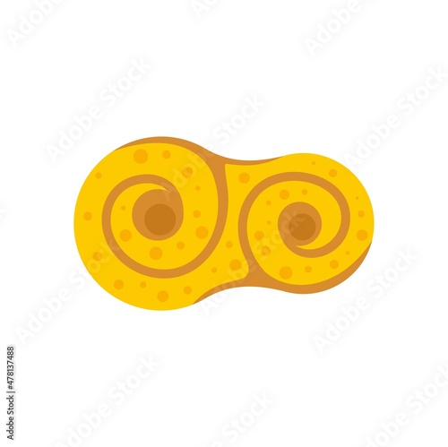 Sweden bakery icon flat isolated vector