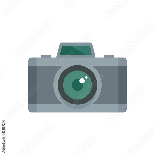 French photo camera icon flat isolated vector