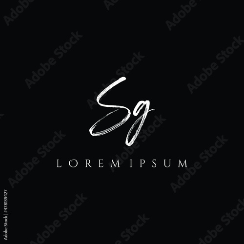 Letter SG luxury logo design vector