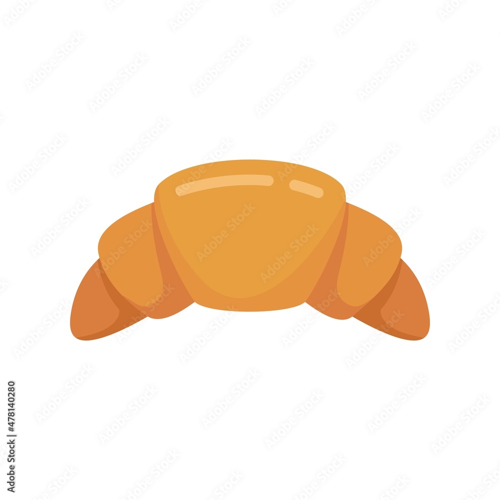 French croissant icon flat isolated vector French croissant icon flat isolated vector