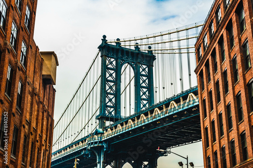 Fototapeta Naklejka Na Ścianę i Meble -  Dumbo - Manhattan Bridge View - New York - USA