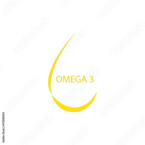 Fish oil icon logo vector