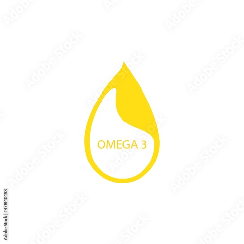 Fish oil icon logo vector