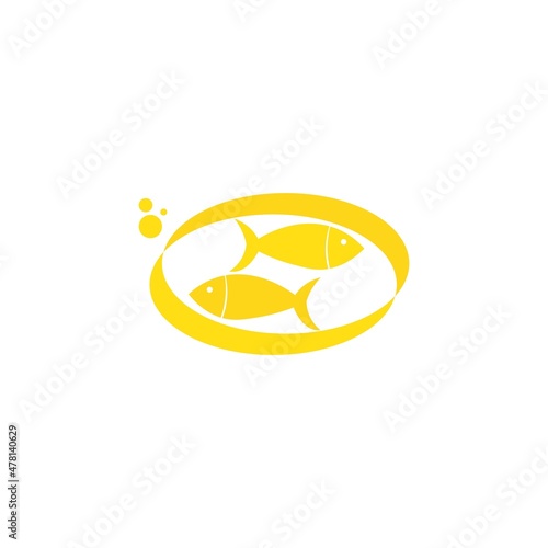 Fish oil icon logo vector