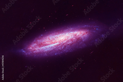 Pink space nebula. Elements of this image furnished by NASA