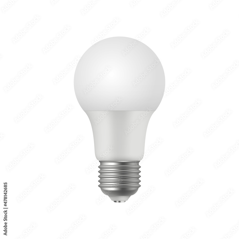LED lamp on white background. Vector illustration. LED lamp on white background. Vector illustration.