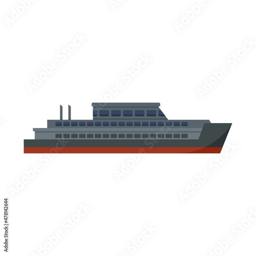 Cruise icon flat isolated vector