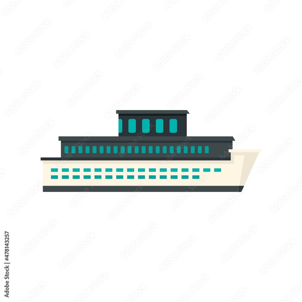 Sea cruise icon flat isolated vector