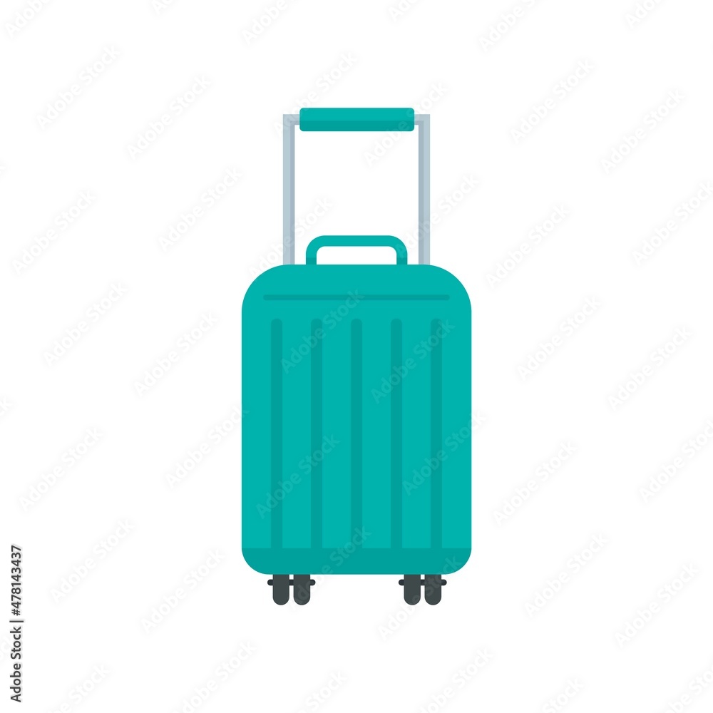 Cruise travel bag icon flat isolated vector Cruise travel bag icon flat isolated vector