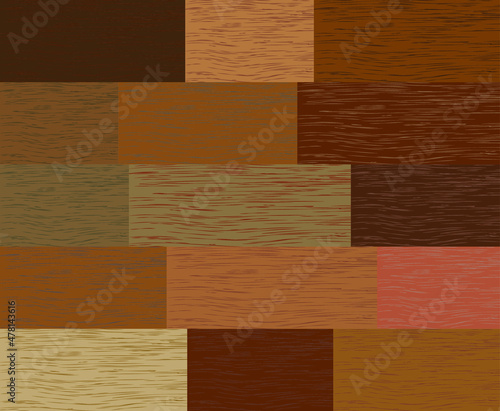 Parquet board texture made of different colored photo realistic wood samples 
