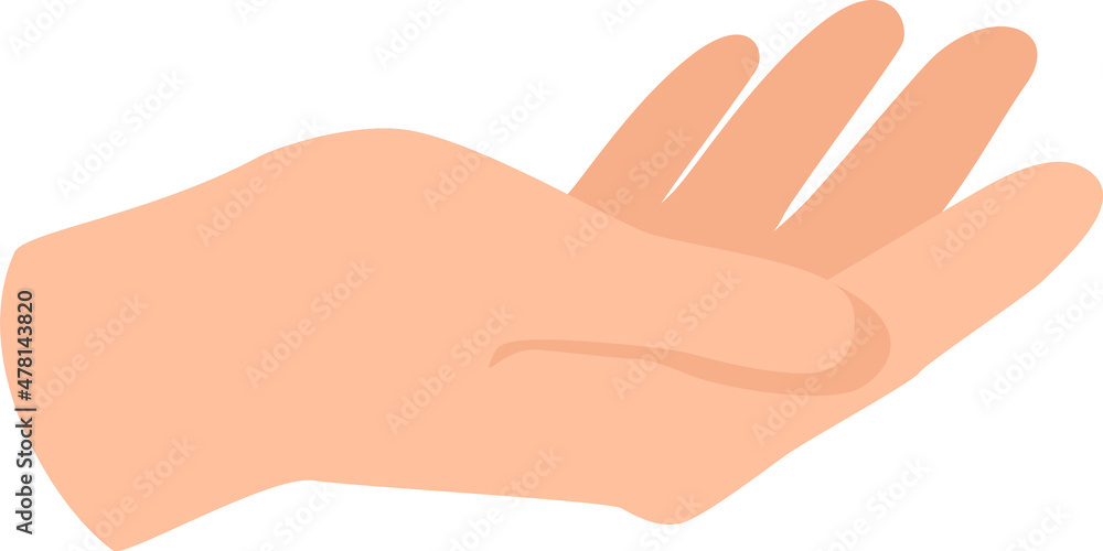 Hand gesture, asking for help or begging. Vector gesture help isolated, illustration sign charity Hand gesture, asking for help or begging. Vector gesture help isolated, illustration sign charity