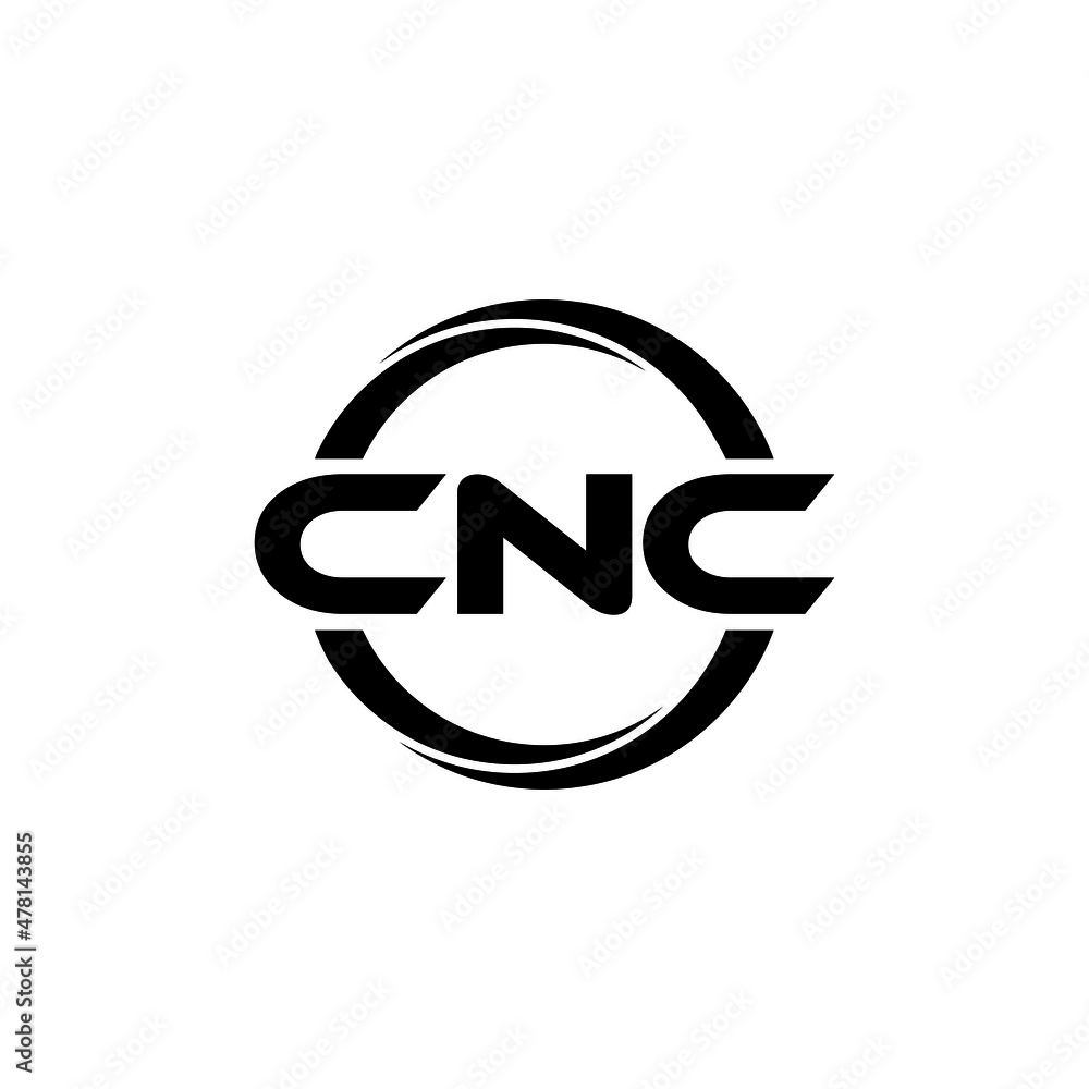 Vecteur Stock CNC letter logo design with white background in illustrator,  vector logo modern alphabet font overlap style. calligraphy designs for  logo, Poster, Invitation, etc. | Adobe Stock