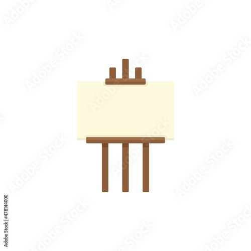 Exhibition easel icon flat isolated vector