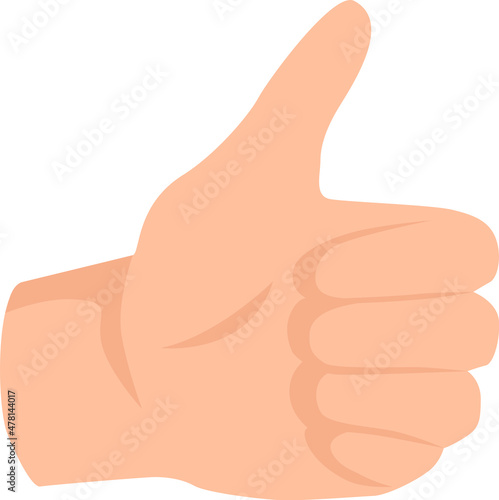 Like symbol, thumb up human gesture agree. Vector like agree, approve communication and agreement illustration