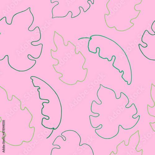 Palm Branch, Palm leaves, seamless pattern, vector illustration