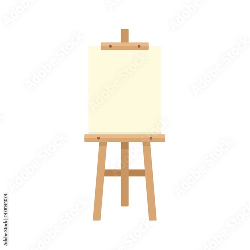 Board easel icon flat isolated vector