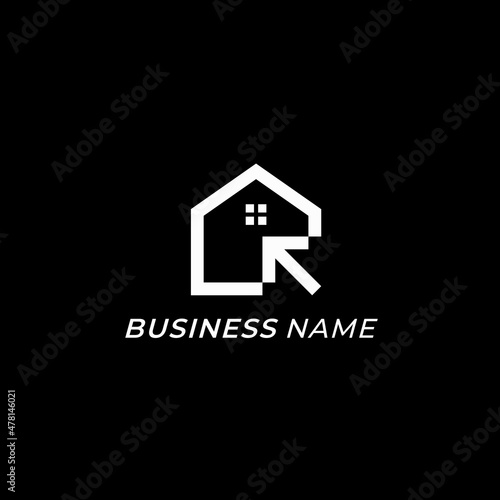design logo combine home and arrow