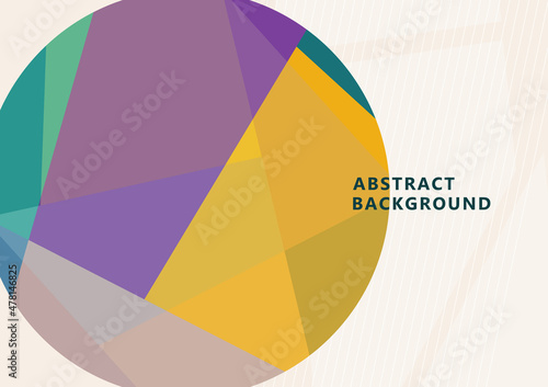 Abstract geometric shapes, circle of shapes. Stylish banner for your design. Low poly modern style. Vector