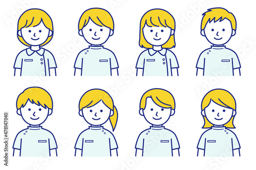 医療 整体 治療 エステ 人物 イラスト 男性 女性 ベクター AI 素材