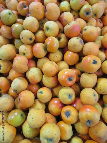 tejocote fruits in the market photo