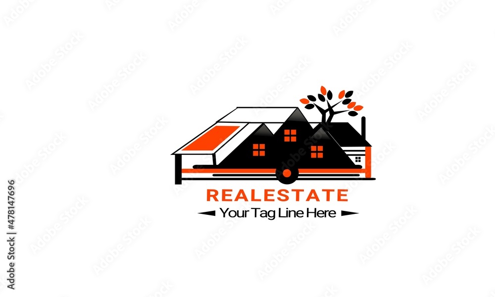 real sate and house logo vector logo design.