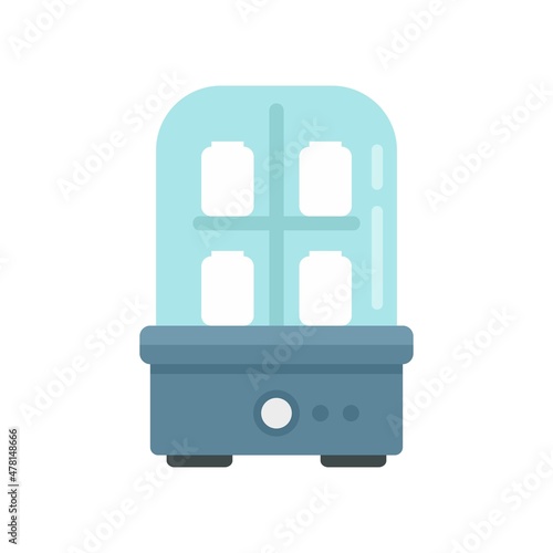 Bottle sterilizer icon flat isolated vector
