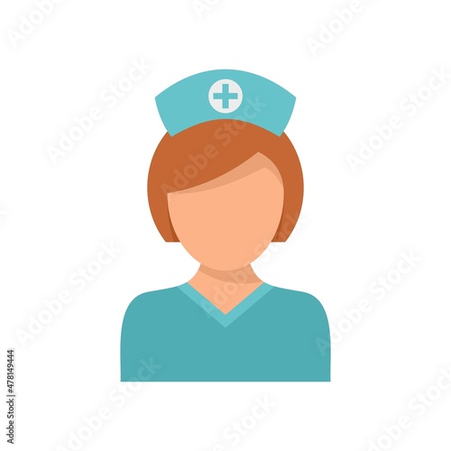 Chicken pox nurse icon flat isolated vector