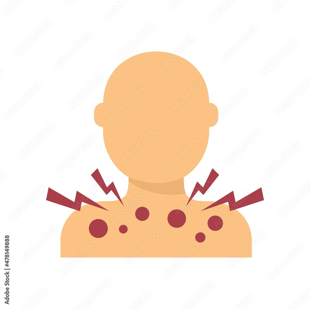 Measles icon flat isolated vector Measles icon flat isolated vector