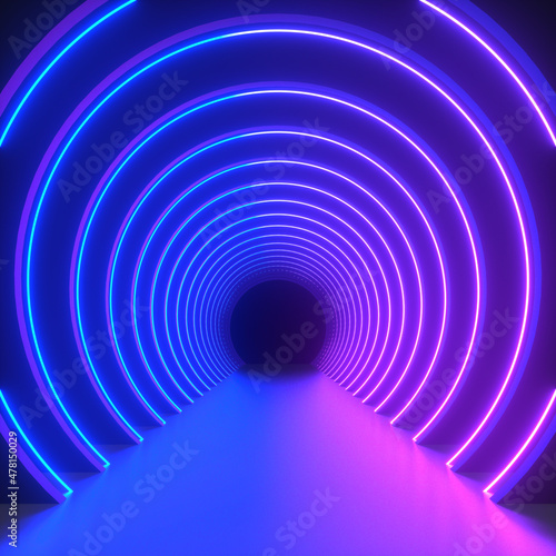 3d rendering different kinds tunnel