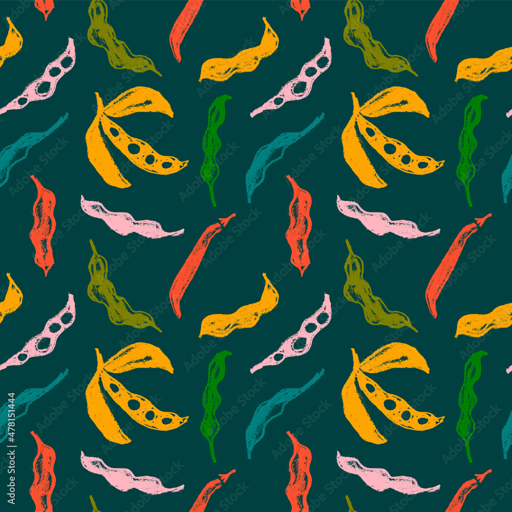 Vector Soybean pattern seamless. Hand-drawn soybean illustrations for Soy sauce label design. Whole pea pod drawings. Beans background. Vegan backdrop, vegetarian decoration. Organic food wallpaper. Vector Soybean pattern seamless. Hand-drawn soybean illustrations for Soy sauce label design. Whole pea pod drawings. Beans background. Vegan backdrop, vegetarian decoration. Organic food wallpaper.