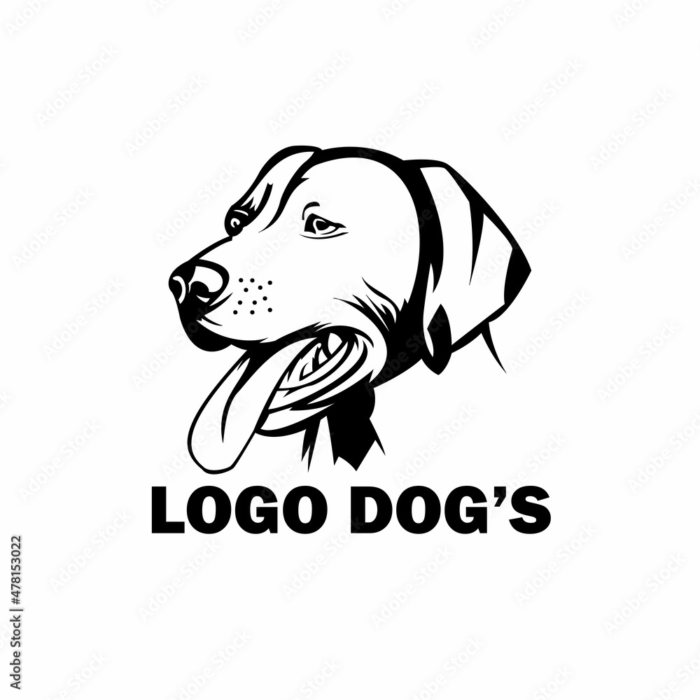 dog animal hand drawn design logo vector dog animal hand drawn design logo vector
