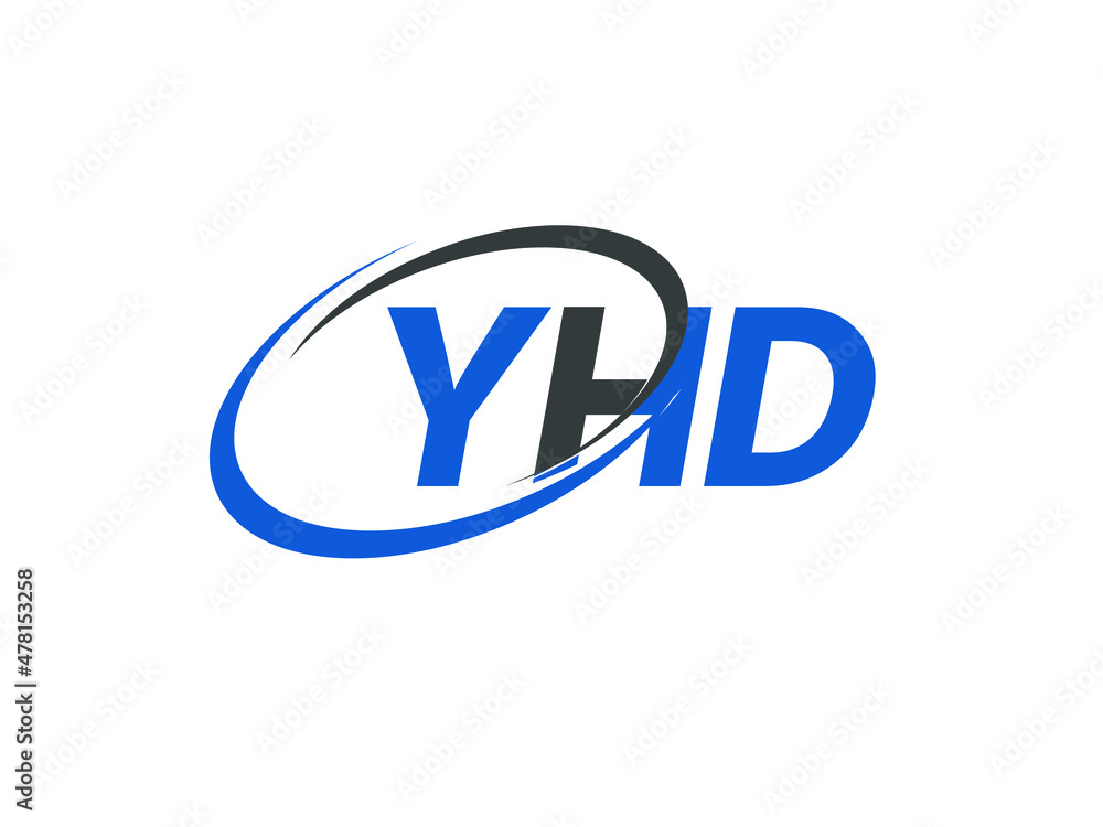 YHD letter creative modern elegant swoosh logo design YHD letter creative modern elegant swoosh logo design